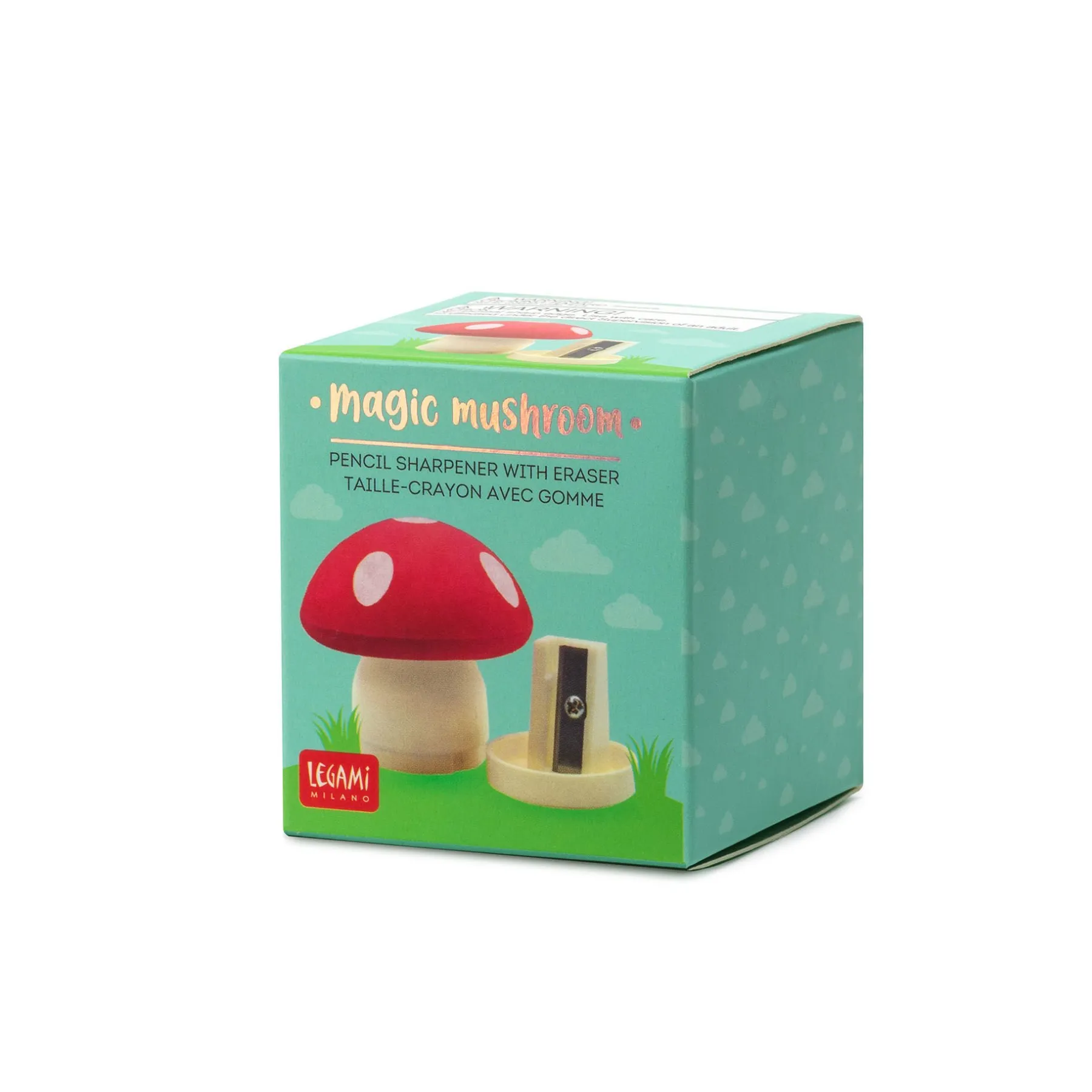 Legami Spitzer|Radiergummis Und Korrekturroller*Anspitzer mit Radiergummi - Magic Mushroom
