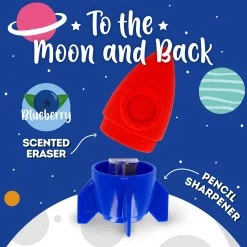 Legami Spitzer|Radiergummis Und Korrekturroller*Anspitzer mit Radiergummi - To The Moon And Back