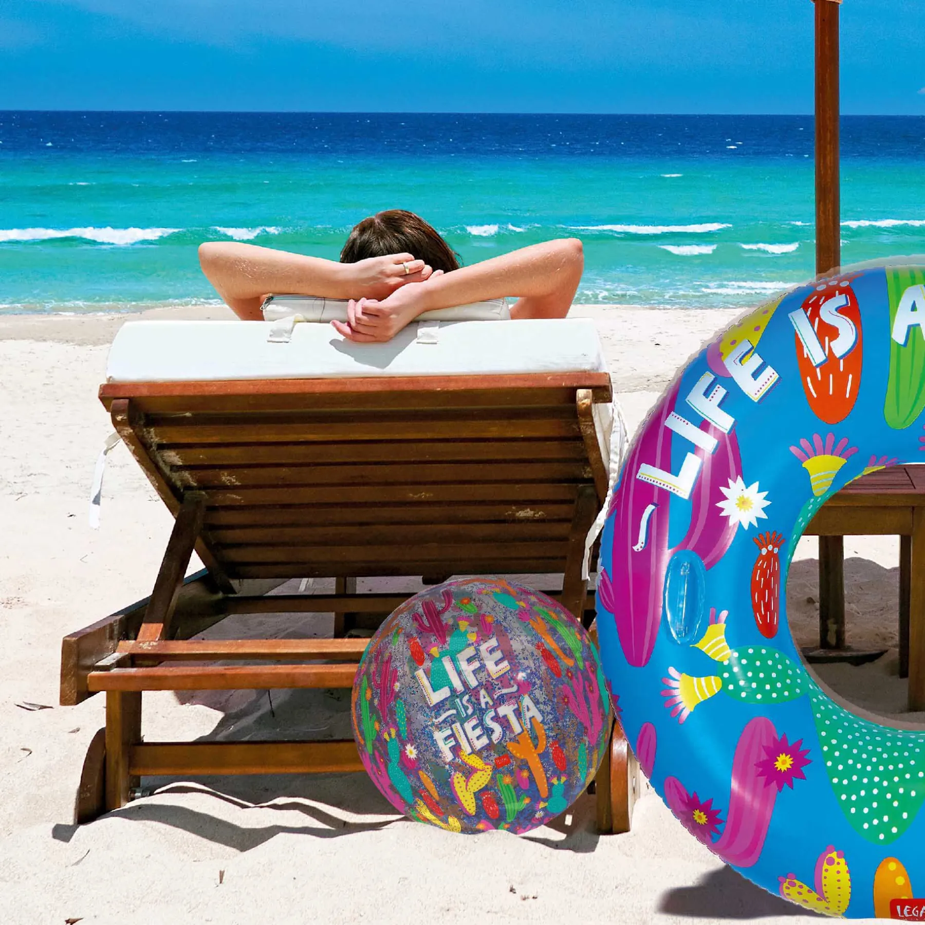 Legami Spiele Am Strand|Schlauchboote*Aufblasbarer Strandball - Glitter Beach Ball