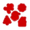 Legami Weitere Küchen-Accessoires|Party-Accessoires*5er-Set Plätzchenformen mit Stempel - Cookie Time!