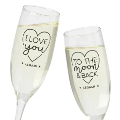 Legami Cocktail Hour*2er-Set Sektgläser - Cheers to Love