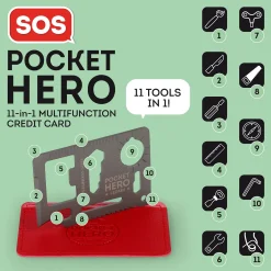 Legami Weitere Accessoires*11-in-1-Multifunktionswerkzeug aus Stahl - SOS Pocket Hero