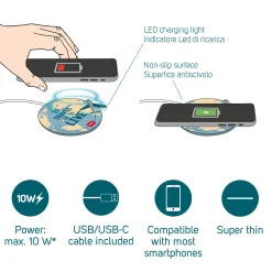 Legami Power-Banks Und Ladegeräte*Kabellose Ladestation für Smartphone - Super Fast