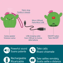 Legami Lautsprecher*Kabellose Mini-Freisprecheinrichtung und Speaker - Pump Up The Volume