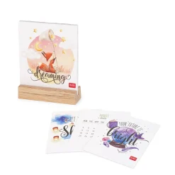 Legami Tischkalender*Kalender mit Basis aus Holz - 2025