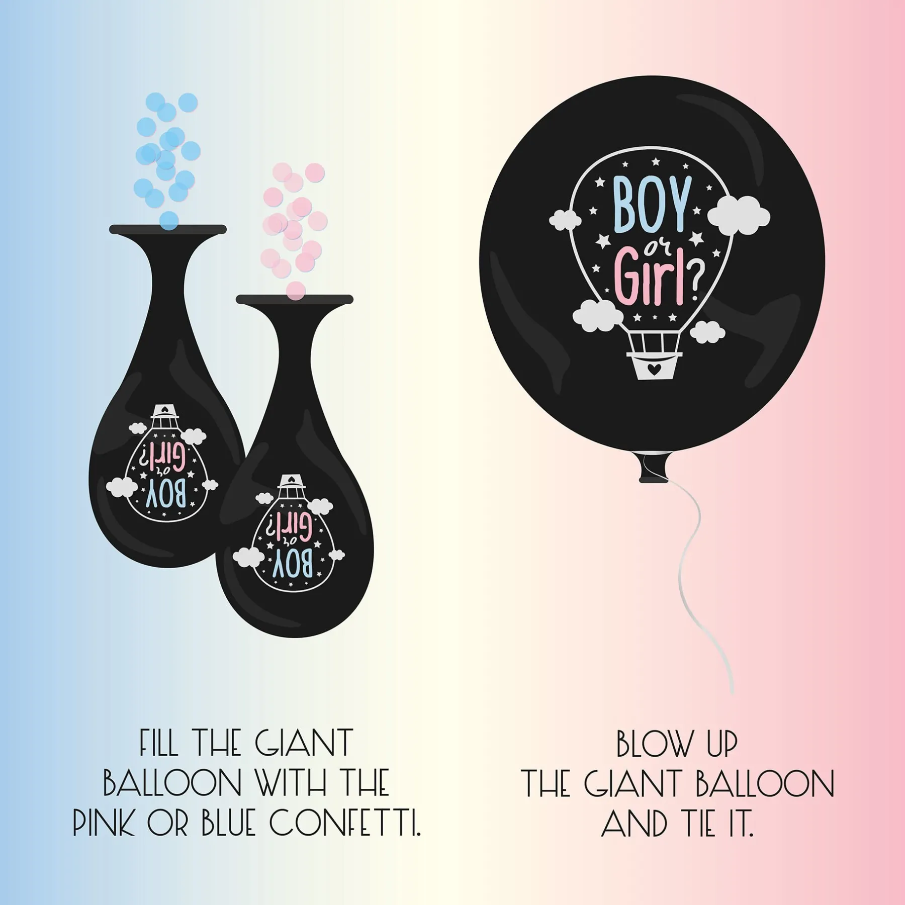Legami Party-Accessoires*Kit für Gender Reveal Party