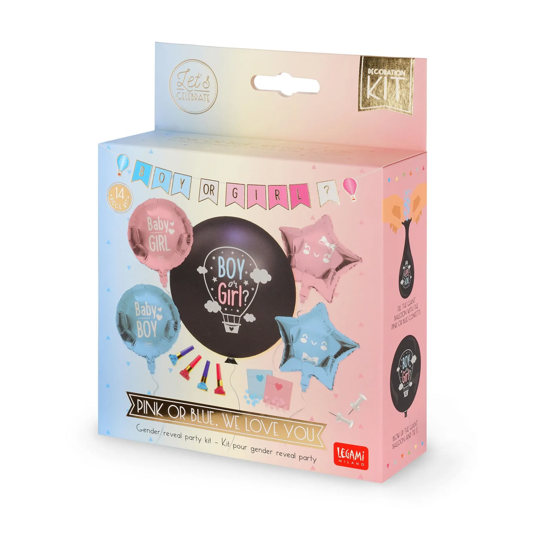 Legami Party-Accessoires*Kit für Gender Reveal Party