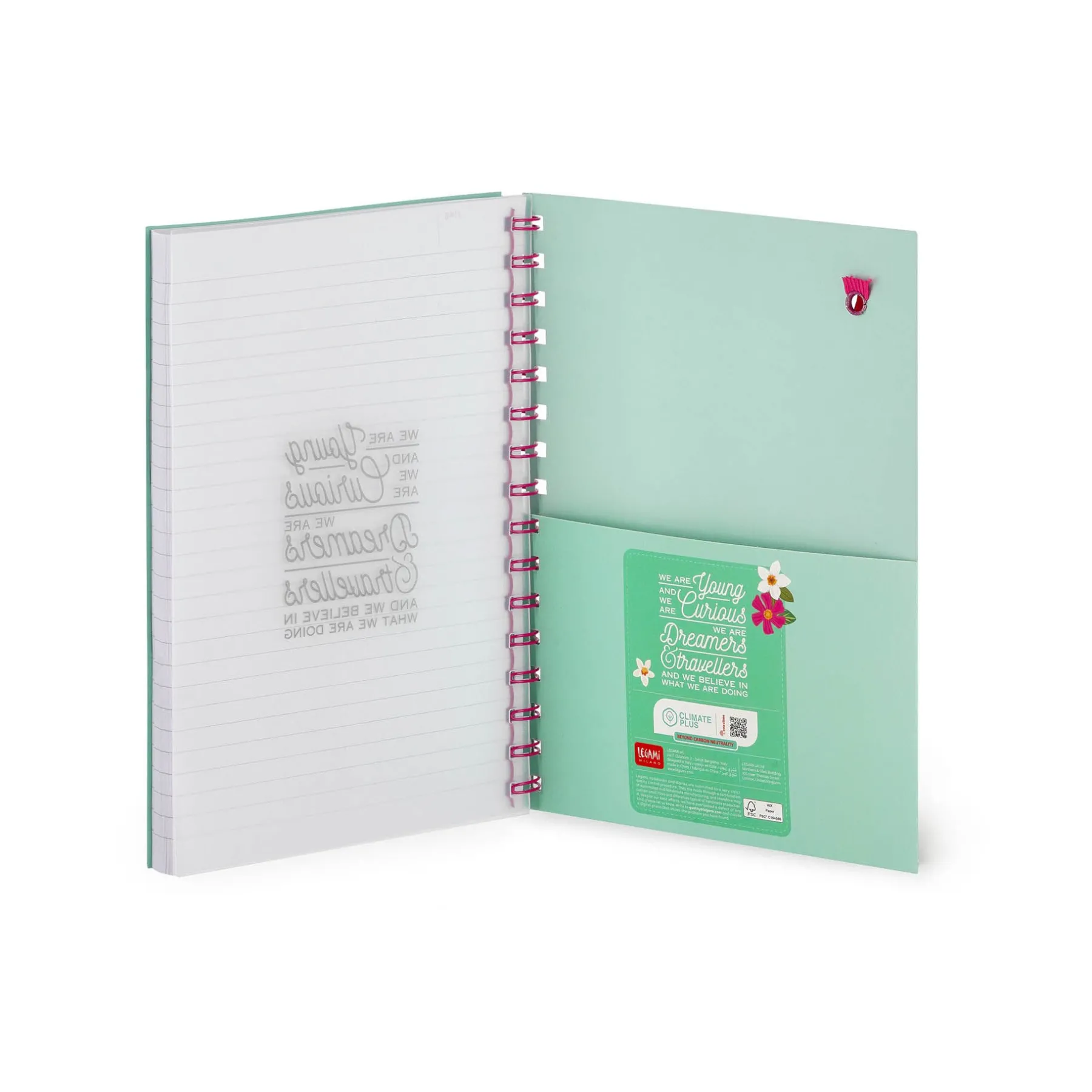 Legami Linierte Hefte*Liniertes Notizbuch -Large - Spiralbindung - A5-Format