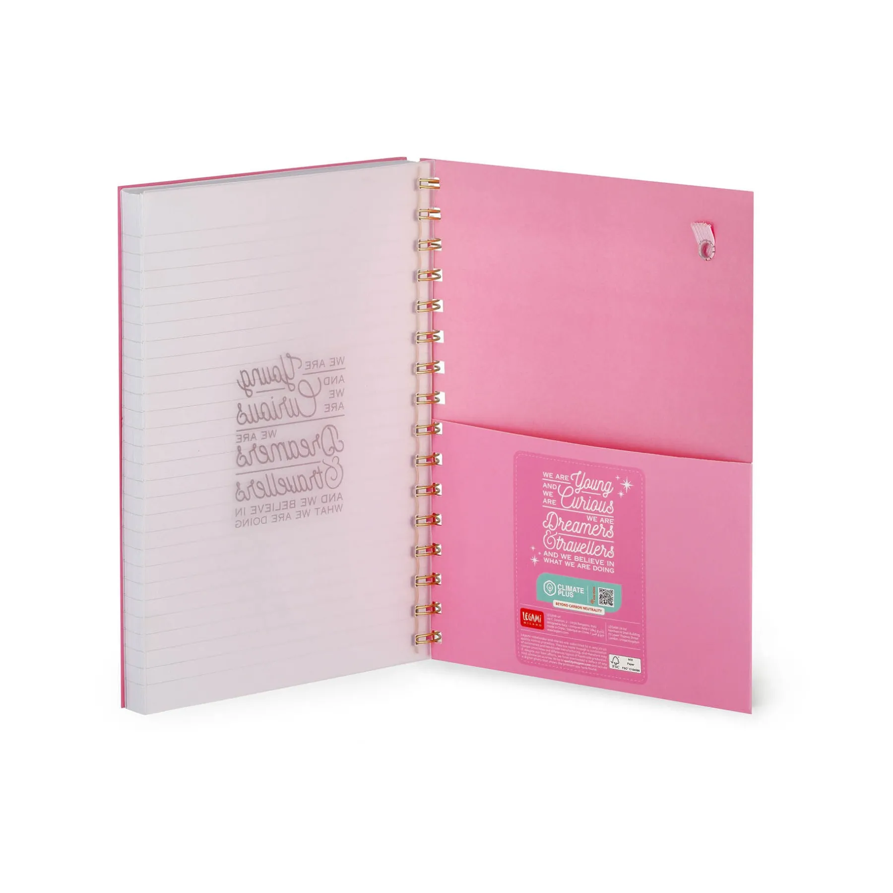 Legami Linierte Hefte*Liniertes Notizbuch -Large - Spiralbindung - A5-Format