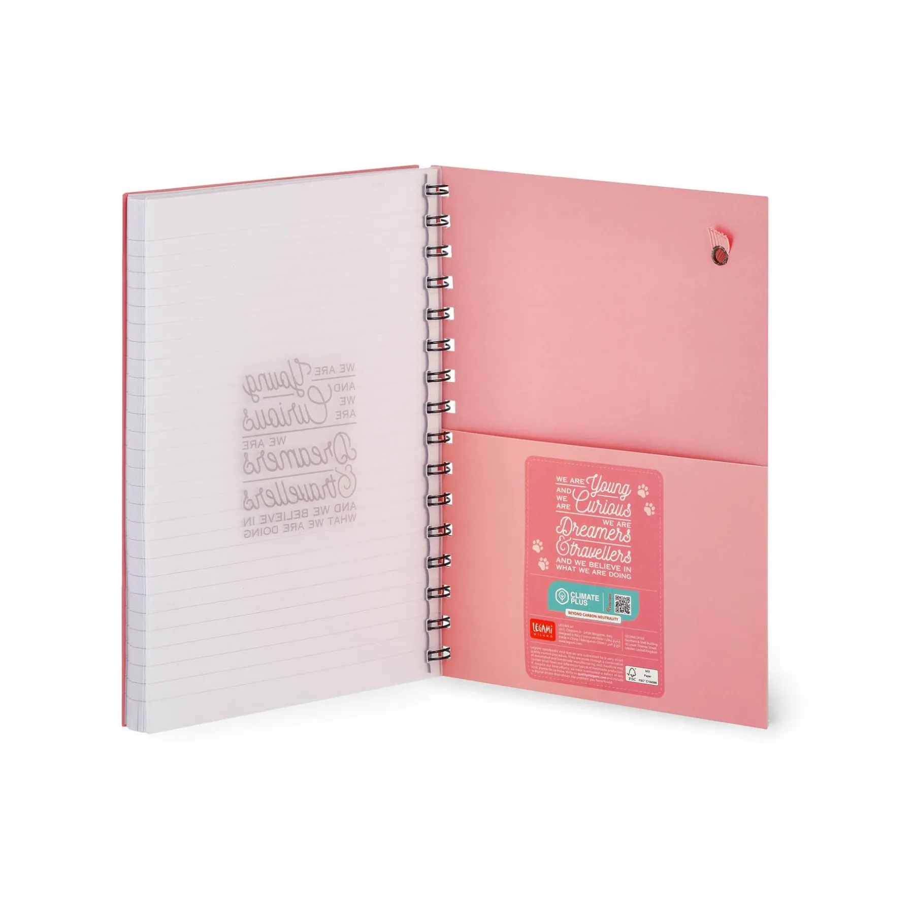 Legami Linierte Hefte*Liniertes Notizbuch -Large - Spiralbindung - A5-Format