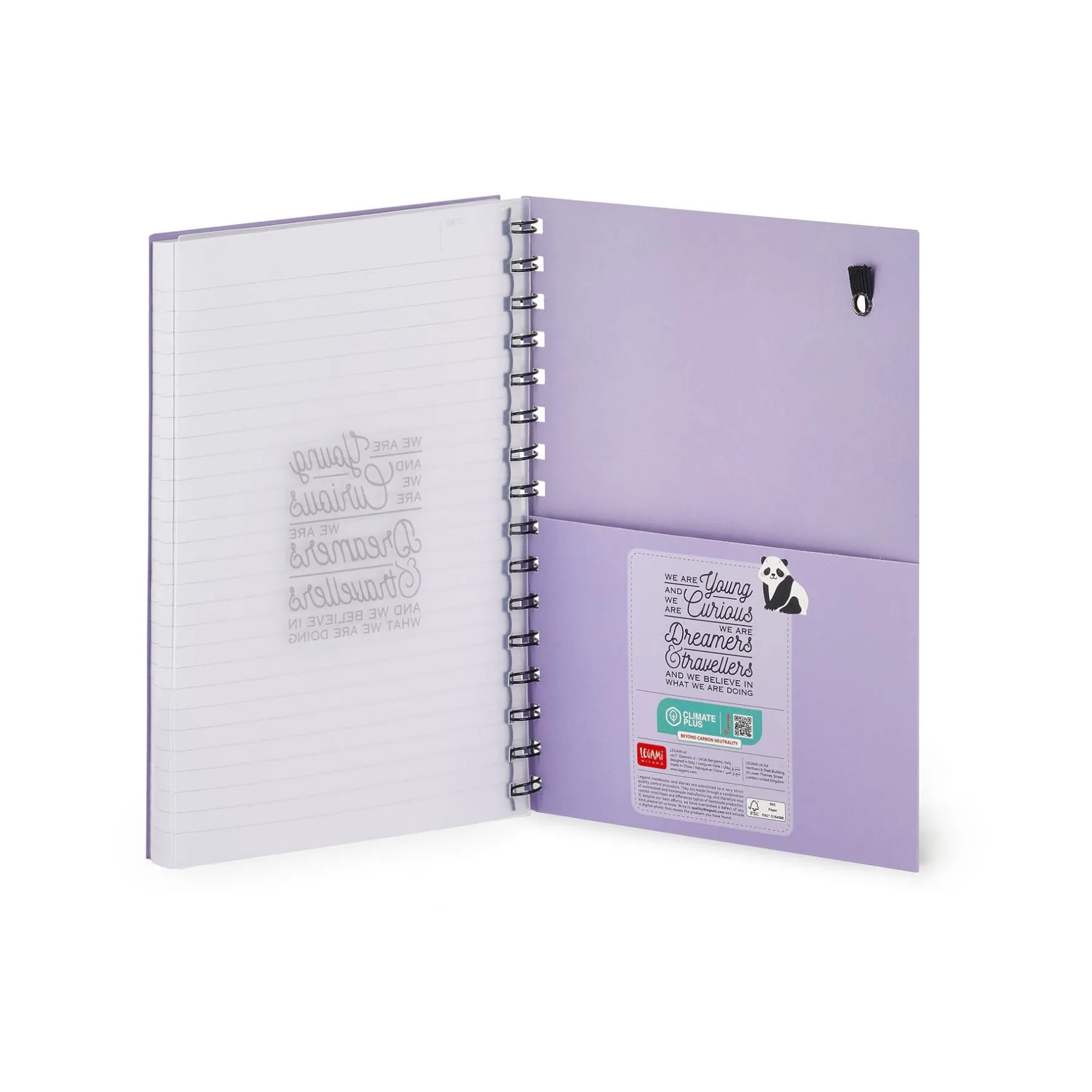 Legami Linierte Hefte*Liniertes Notizbuch -Large - Spiralbindung - A5-Format