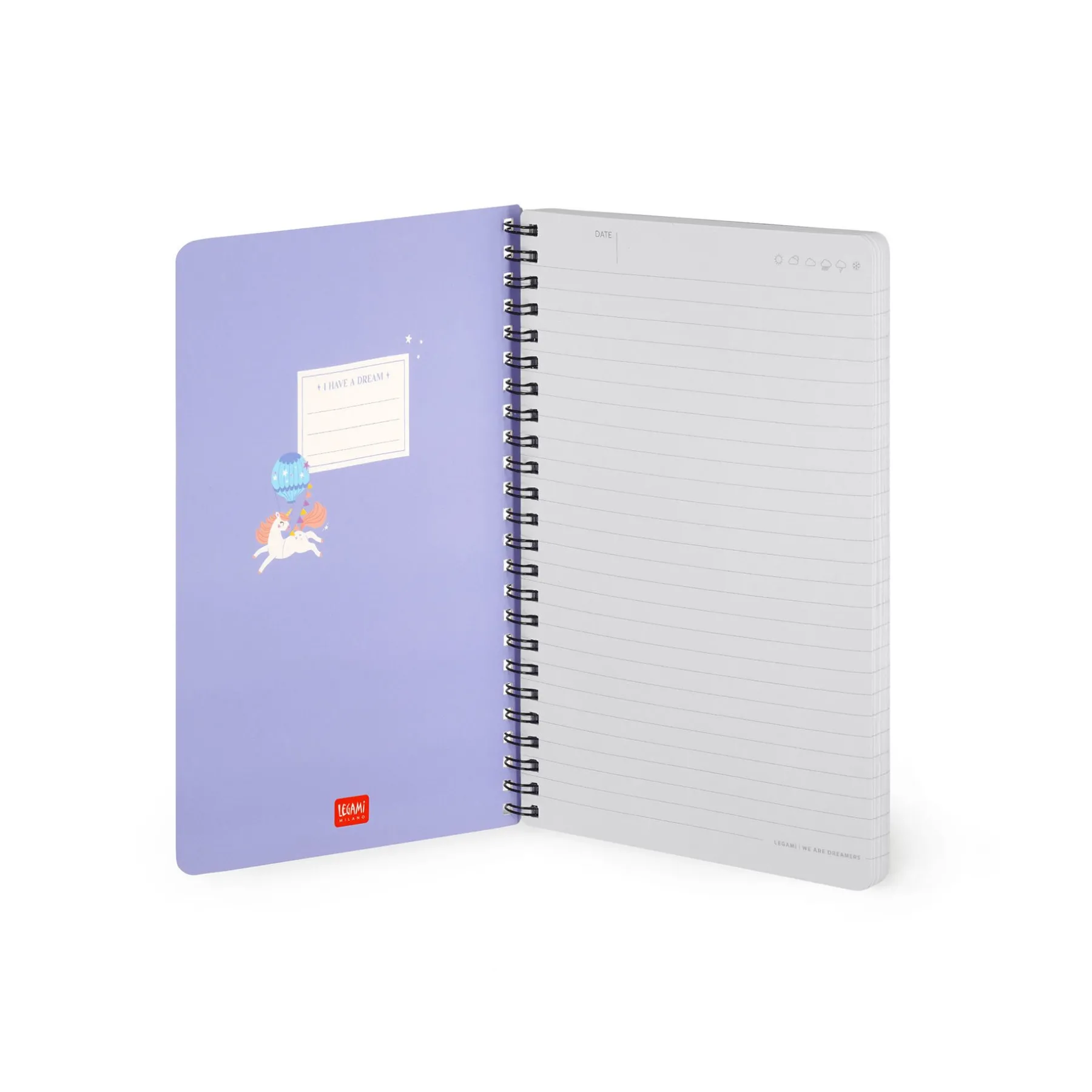 Legami Linierte Hefte*Liniertes Notizbuch -Large - Spiralbindung - A5-Format