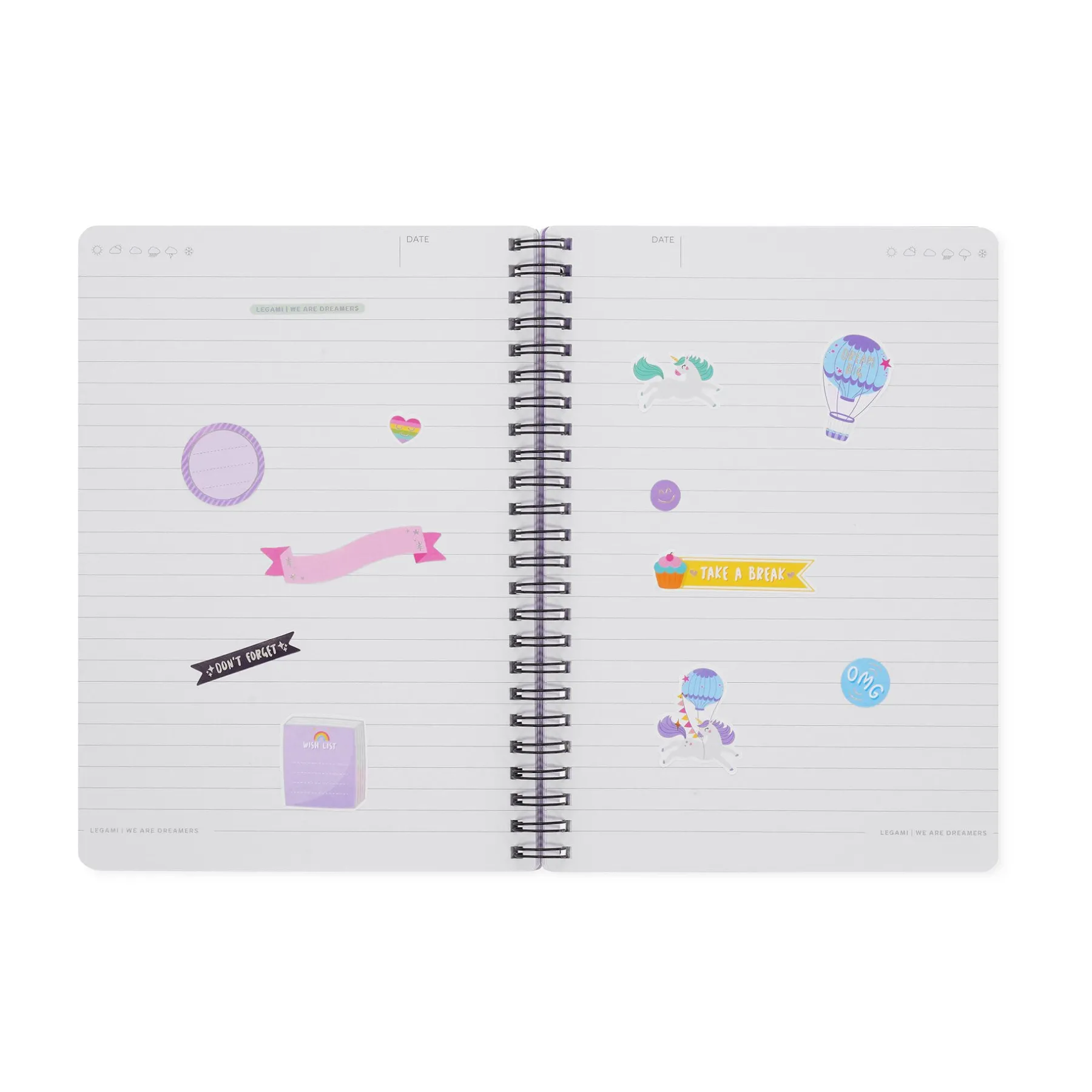 Legami Linierte Hefte*Liniertes Notizbuch -Large - Spiralbindung - A5-Format