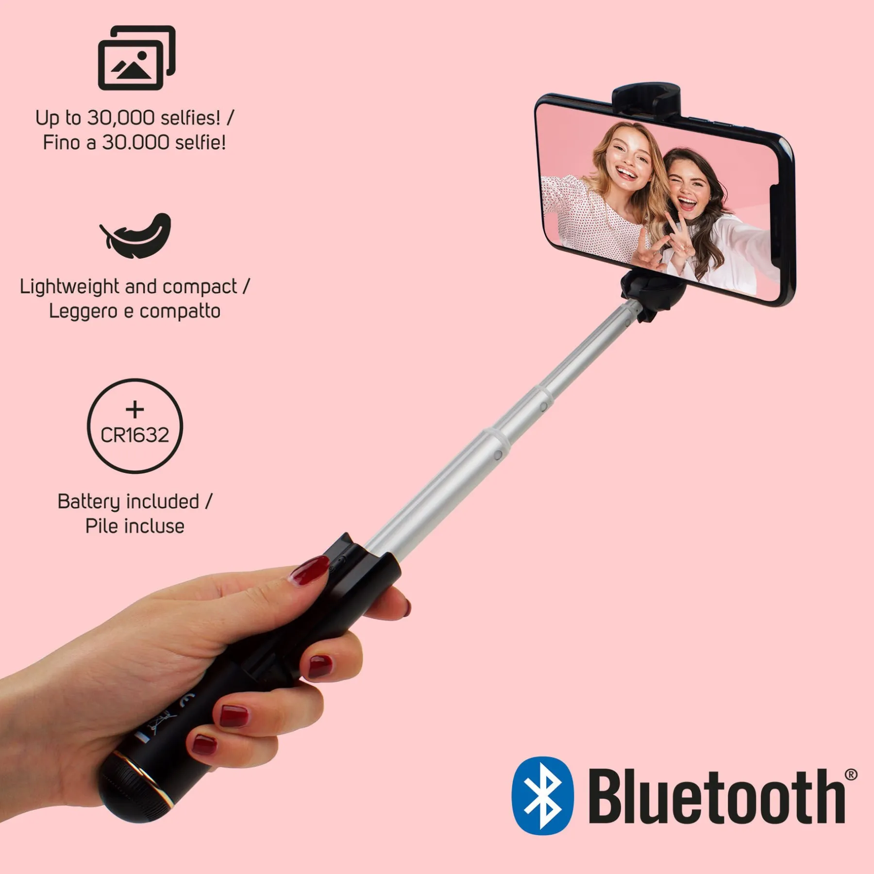 Legami Zubehör Für Smartphone, Pc, Tablet*Selfie-Stick mit Bluetooth®