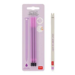 Legami Erasables Stifte Nachfüllminen|Löschbare Stifte*Set Löschbarer Stift Bunny mit violetter Ersatzmine