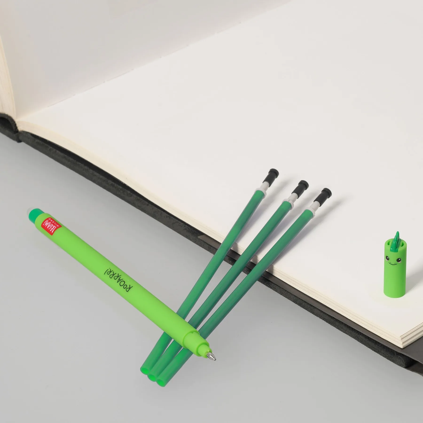 Legami Erasables Stifte Nachfüllminen|Löschbare Stifte*Set Löschbarer Stift Dino mit grüner Ersatzmine