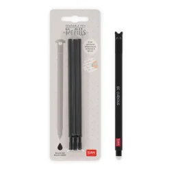 Legami Erasables Stifte Nachfüllminen|Löschbare Stifte*Set Löschbarer Stift Kitty mit schwarzer Ersatzmine