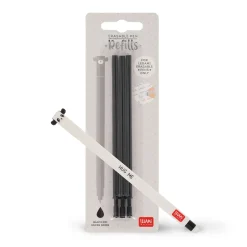 Legami Erasables Stifte Nachfüllminen|Löschbare Stifte*Set Löschbarer Stift Panda mit schwarzer Ersatzmine