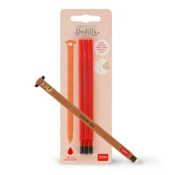 Legami Erasables Stifte Nachfüllminen|Löschbare Stifte*Set Löschbarer Stift Teddy Bear mit roter Ersatzmine