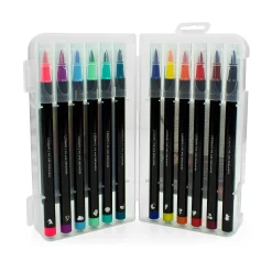 Legami Textmarker Und Filzstifte*Set mit 12 Filzstiften mit Pinselspitze - Brush Markers