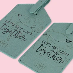 Legami Reise-Accessoires*Set mit 2 Kofferetiketten - Let's Get Lost Together