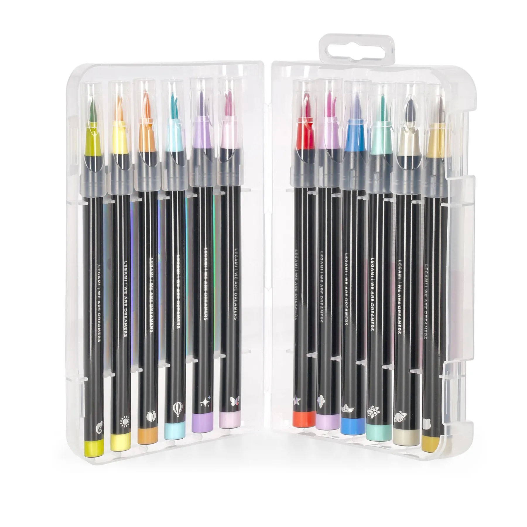 Legami Textmarker Und Filzstifte*Set mit 12 Pinselstiften - Brush Markers