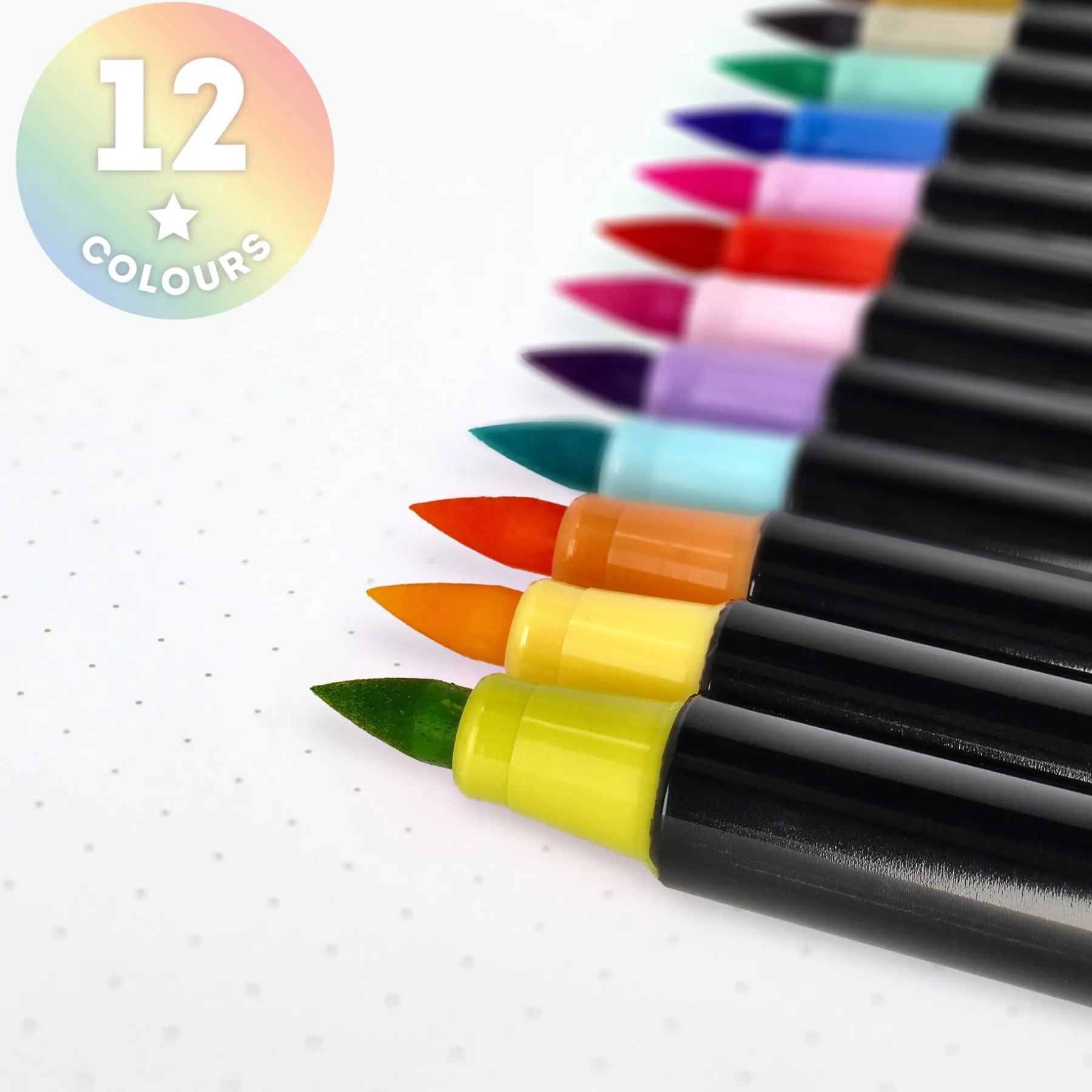 Legami Textmarker Und Filzstifte*Set mit 12 Pinselstiften - Brush Markers
