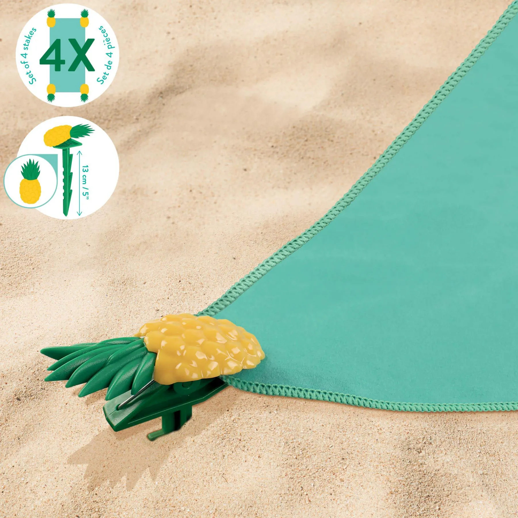 Legami Strandtücher|Strandzubehör*Set mit 4 Strandtuch-Heringen - Beach Towel Anchor Stakes