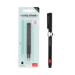 Legami Gelstifte Nachfüllminen Lovely Friends|Kugelschreiber Und Gelstifte*Set Stift Lovely Panda mit Schwarzer Ersatzmine