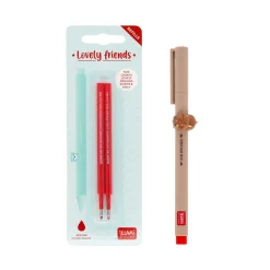 Legami Gelstifte Nachfüllminen Lovely Friends|Kugelschreiber Und Gelstifte*Set Stift Lovely Teddy Bear mit Roter Ersatzmine
