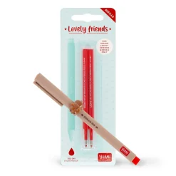 Legami Gelstifte Nachfüllminen Lovely Friends|Kugelschreiber Und Gelstifte*Set Stift Lovely Teddy Bear mit Roter Ersatzmine