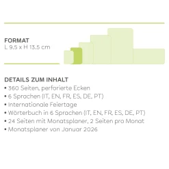 Legami Tagesplaner Für 12 Monate*Terminplaner für 12 Monate - 1 Tag pro Seite - Small - 2025