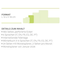 Legami Tagesplaner Für 12 Monate*Terminplaner für 12 Monate - 1 Tag pro Seite - Medium - 2025