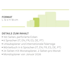 Legami Wochenplaner Für 12 Monate*Terminplaner für 12 Monate - Wochenübersicht - Medium - 2025