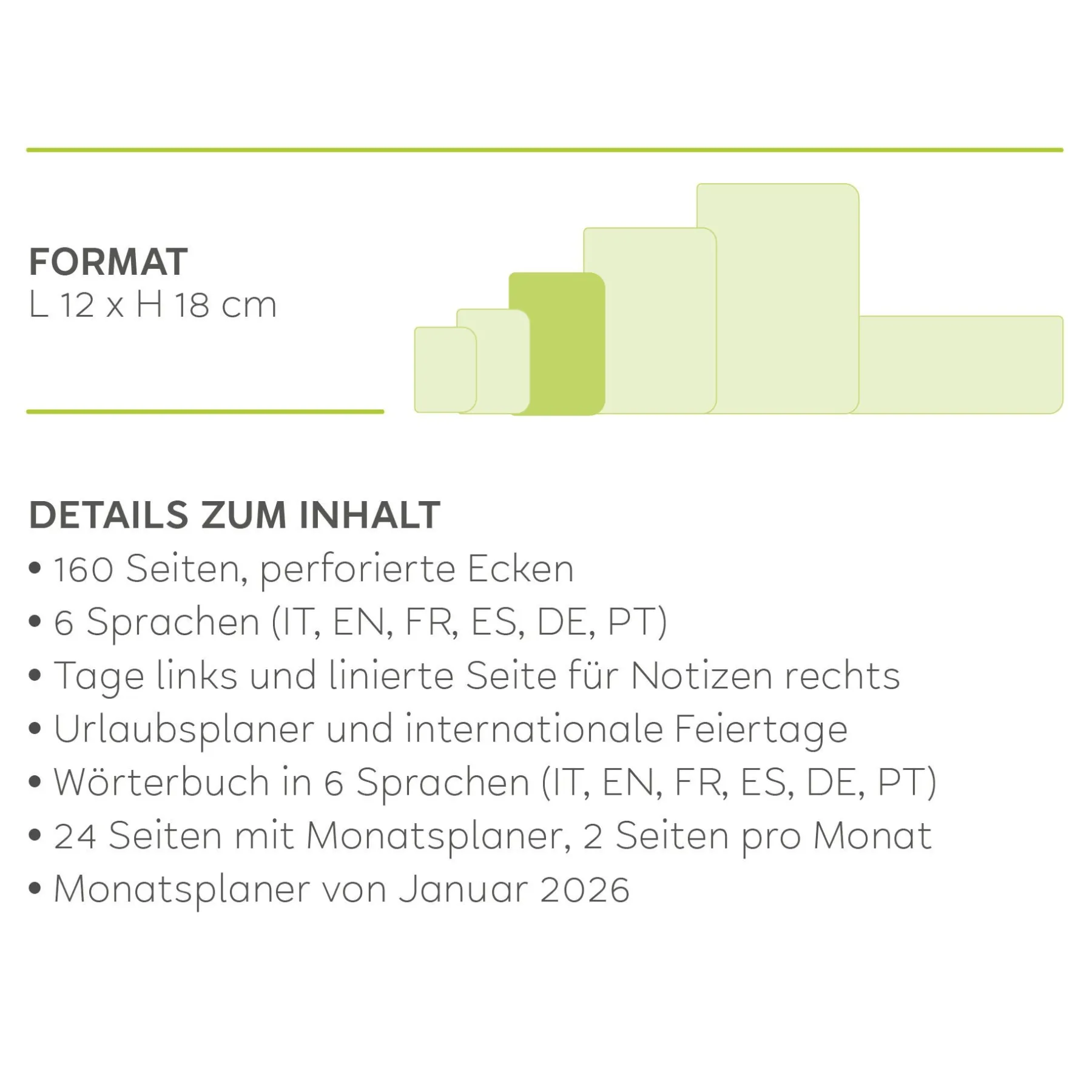 Legami Wochenplaner Für 12 Monate*Terminplaner für 12 Monate - Wochenübersicht - Medium - mit Notizbuch - 2025
