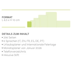 Legami Zweitagesplaner Für 12 Monate*Terminplaner für 12 Monate - 2 Tage pro Seite - Mini - 2025