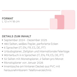 Legami Tagesplaner Für 16 Monate*Terminplaner für 16 Monate - 1 Tag pro Seite - Medium - 2024/2025
