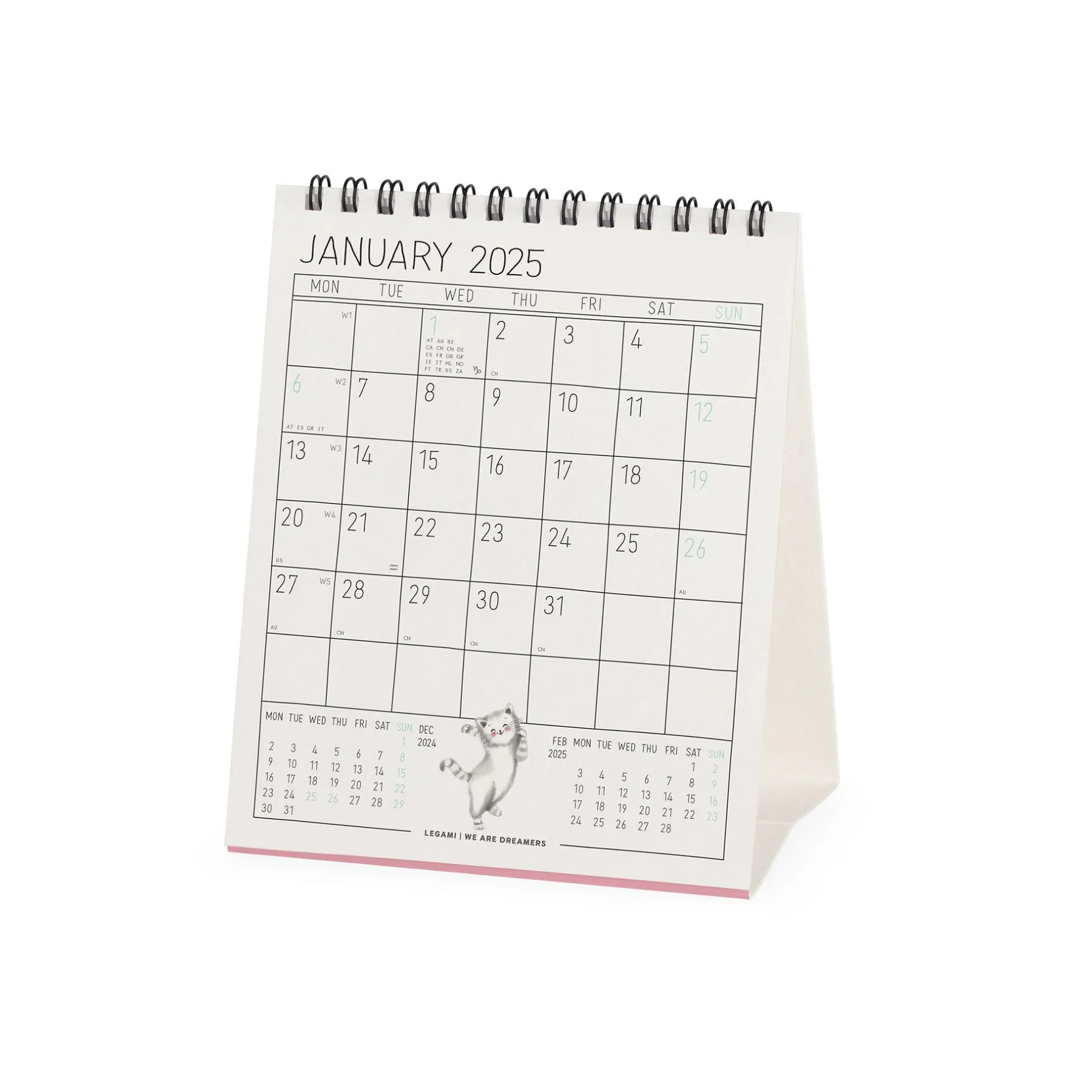 Legami Tischkalender*Tischkalender 2025 - 12 x 14,5 cm